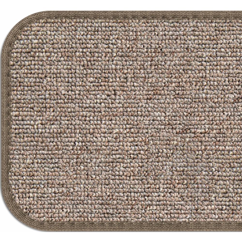 House, Home and More Set of 12 Skid-resistant Carpet Stair Treads - Pebble Beige - 8 In. X 27 In.