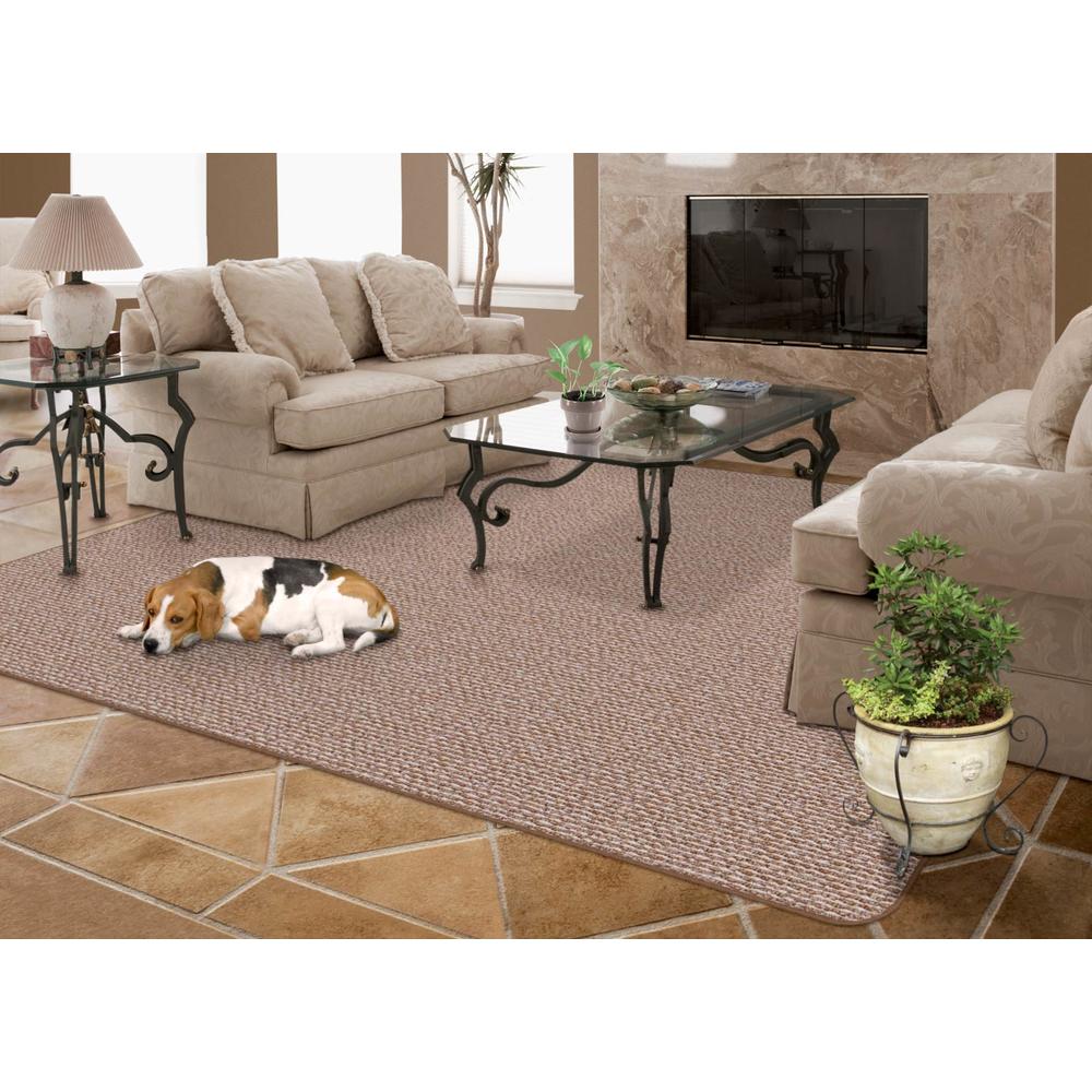 House, Home and More Skid-resistant Carpet Area Rug Floor Mat - Praline Brown - 6' X 9'