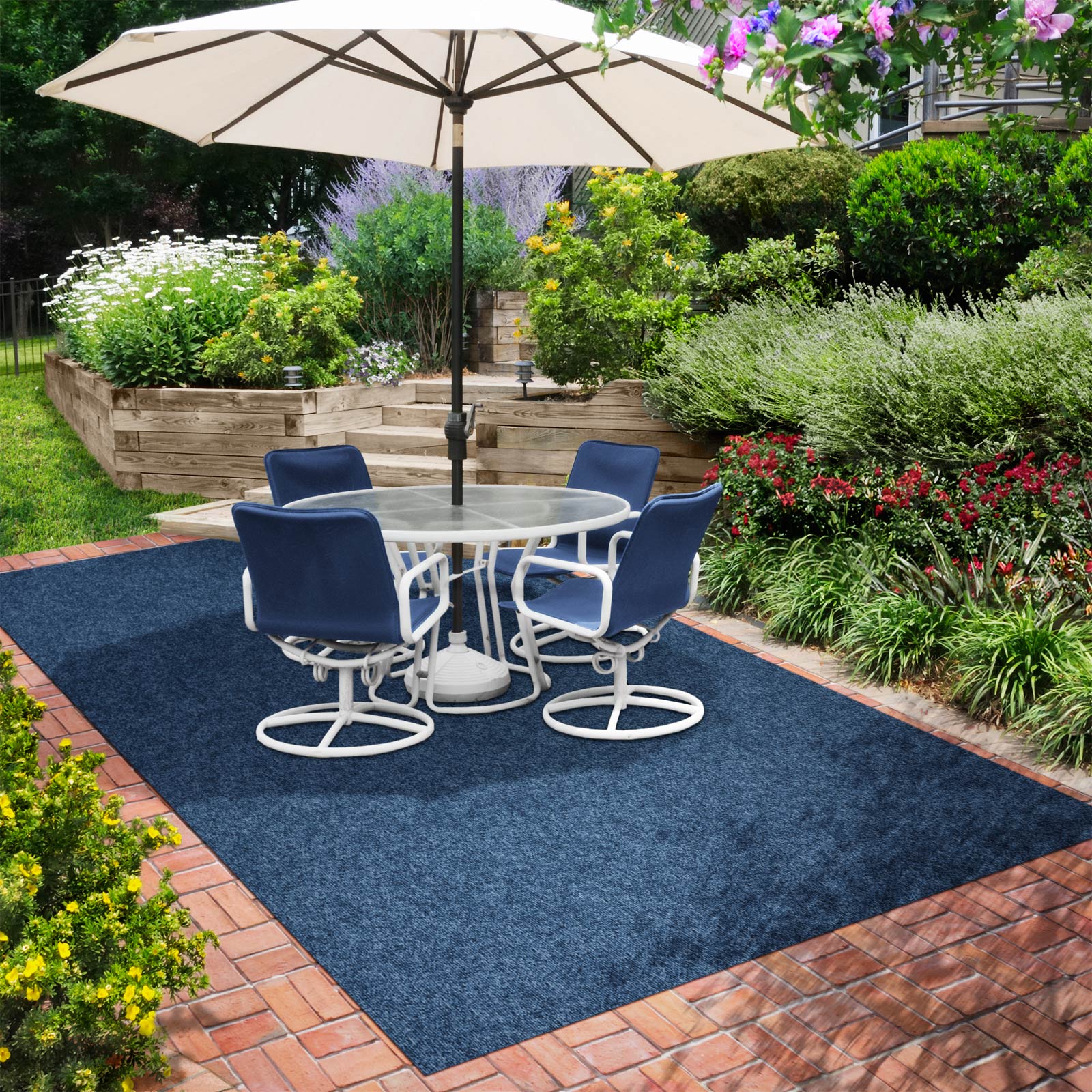 House, Home and More Indoor/Outdoor Carpet - Blue - 6' x 45'