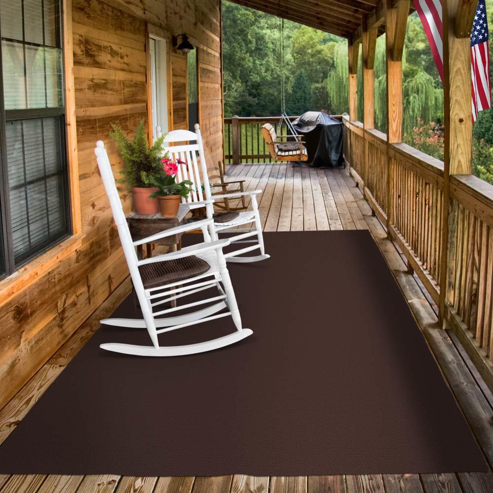 House, Home and More Indoor/Outdoor Carpet - Dark Brown - 6' x 50'