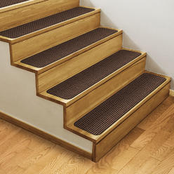 Non Skid Stair Treads House Home And More Set Of 12 Skid Resistant Double Ribbed Carpet Stair