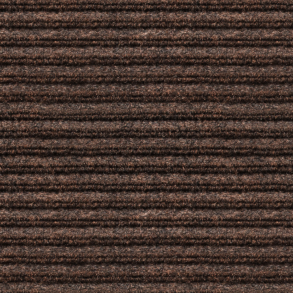 House, Home and More Indoor/Outdoor Double-Ribbed Carpet with Skid-Resistant Rubber Backing - Bittersweet Brown 6' x 50'