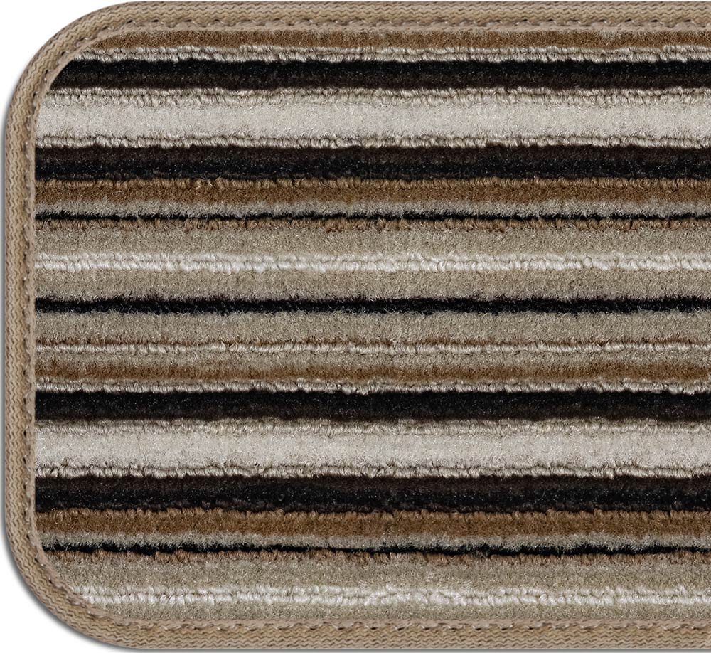 House Home And More Set Of 12 Attachable Indoor Carpet Stair Treads House Home And More Set Of 12 Attachable Indoor Carpet Stair Treads Mocha Brown Stripe 8 In X 27