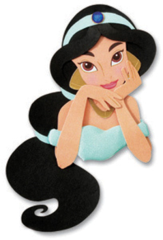 Jolees Disney Princess Portrait Dimensional Sticker-Jasmi