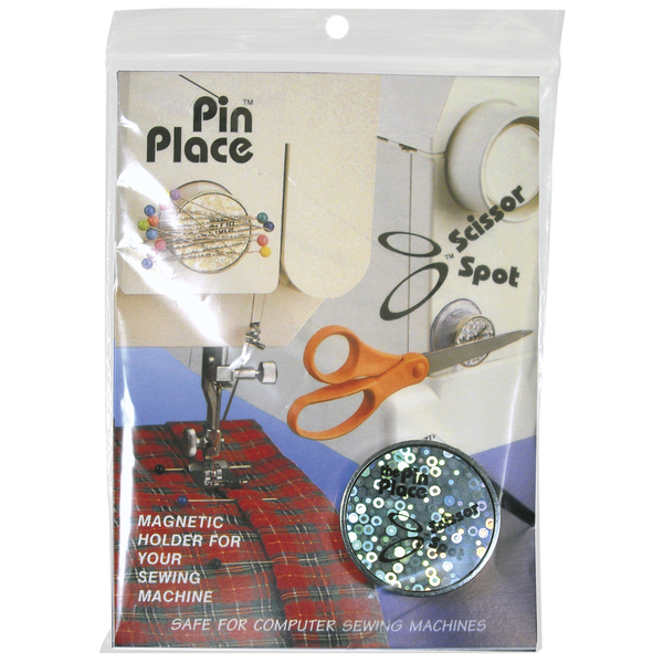 Blue Feather Scissor Spot/Pin Place Magnetic Holder-