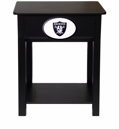 N0533-oak Oakland Raiders Nightstand - Side Table Icon