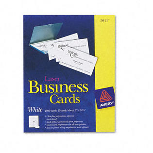 avery 5911 laser business cards 2 x 3 1 2 white 10 cards per sheet 2