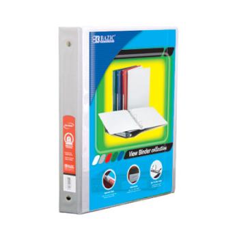 bazic products 3142 12 5 in white 3 ring view binder with 2