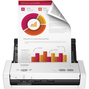 Brother ADS-1200 Compact Desktop Scanner - 48-Bit Color - 25 ppm - Duplex Scanning - USB