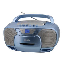Jensen CD-590BL Portable Bluetooth Stereo MP3 Compact Disc Cassette Player & Recorder with AM-FM Radio