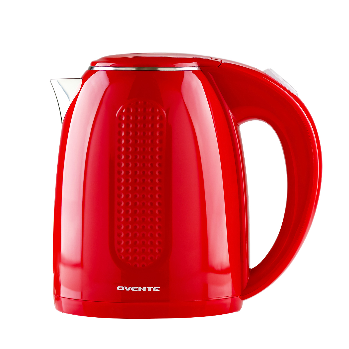 Ovente KD64R 1.7 ltr Double Wall Insulated Stainless Steel Electric Hot Water Kettle with Auto Shut-off & Boil Dry Protection&#44; Red