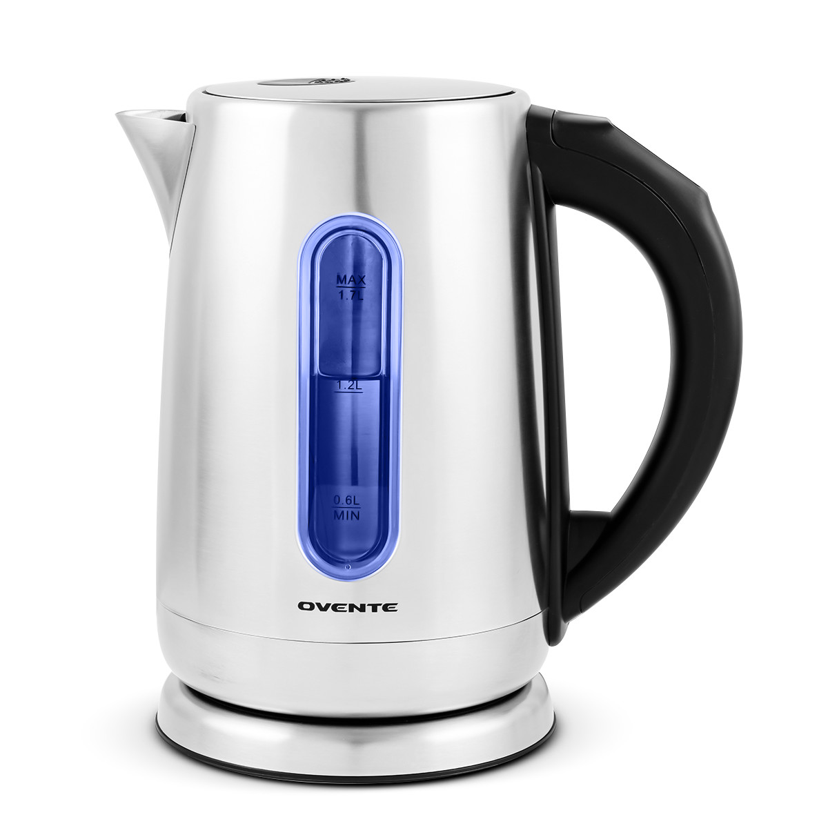Ovente KS58S 1.7 ltr Electric Hot Water Kettle & 1100W Portable Stainless Steel Tea Maker&#44; Silver