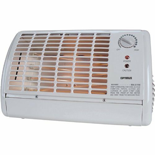 Optimus H2210WH Portable Fan Forced Radiant Heater, White
