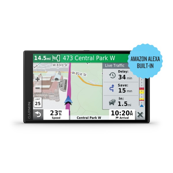 Garmin DriveSmart 65 with Alexa, Built-In Voice-Controlled GPS Navigator with 6.95” High-Res Display