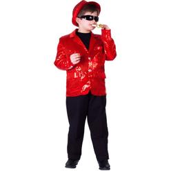 PerfectPretend Kids Red Sequined Blazer&#44; Medium - Age 8 to 10