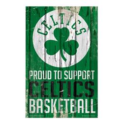 Wincraft Boston Celtics Sign 11x17 Wood Proud to Support Design