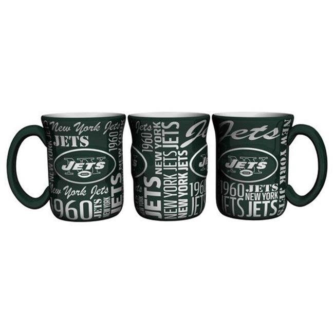 Boelter Brands Boelter 9225424120 17 oz NFL New York Jets Alternate Design Spirit Style Coffee Mug