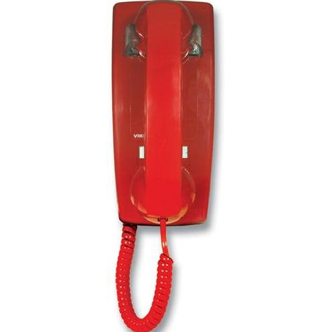 Swivel Red No Dial Wall Phone With Ringer