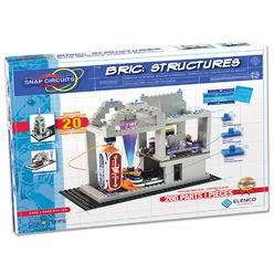 Elenco Electronics Snap Circuits BRIC: Structures | Brick & Electronics Exploration Kit | Over 20 Stem & Brick Projects | Full Color Project