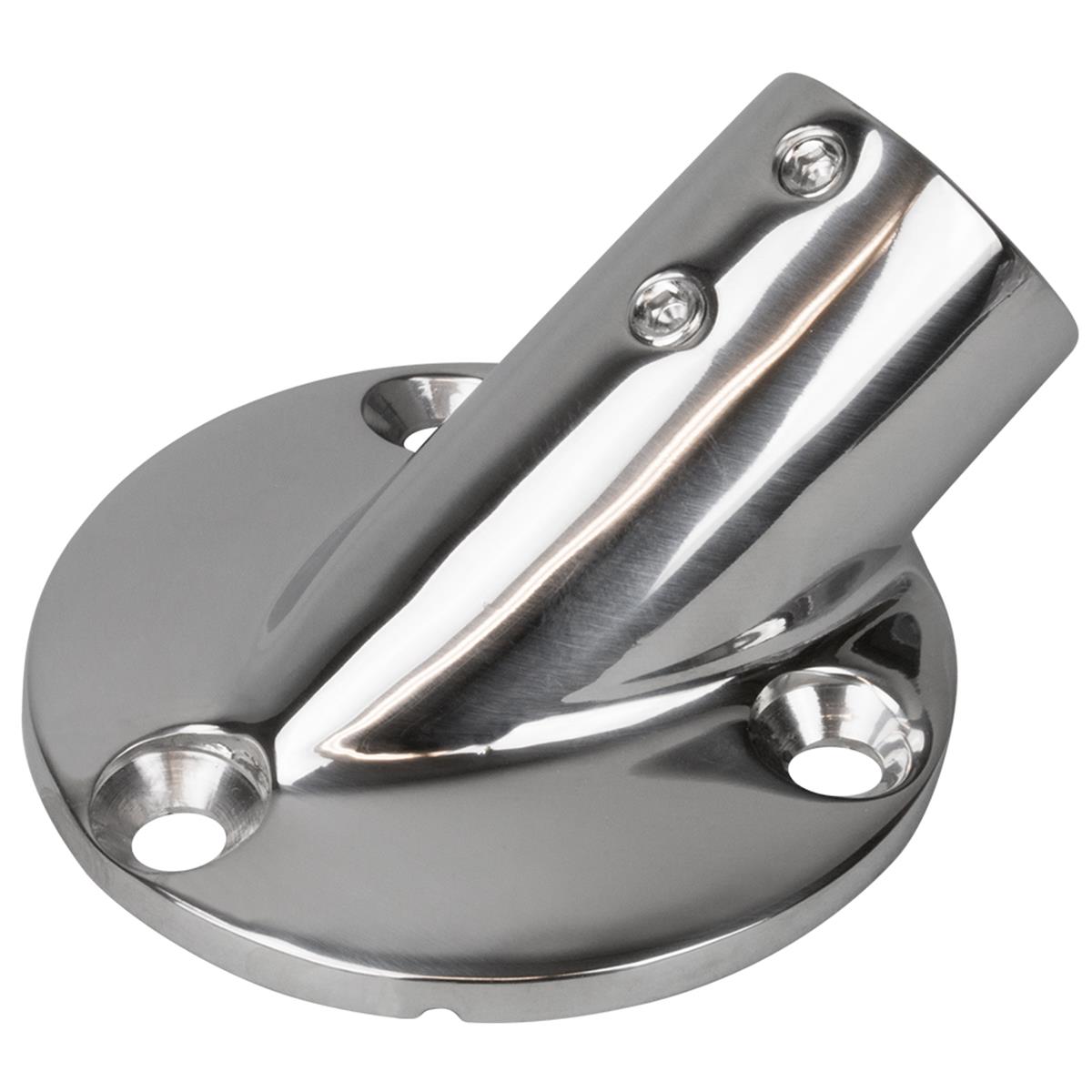 SEA DOG Sea-Dog 280301-1 2.75 in. Rail Fitting Round Base with 30 deg 316 Stainless Steel - 1 in. Outdoor