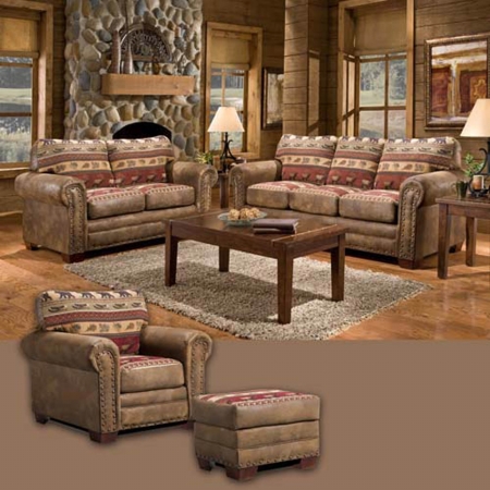 American Furniture Classics 8500-10S Sierra Lodge -4 Piece With Sleeper Sofa