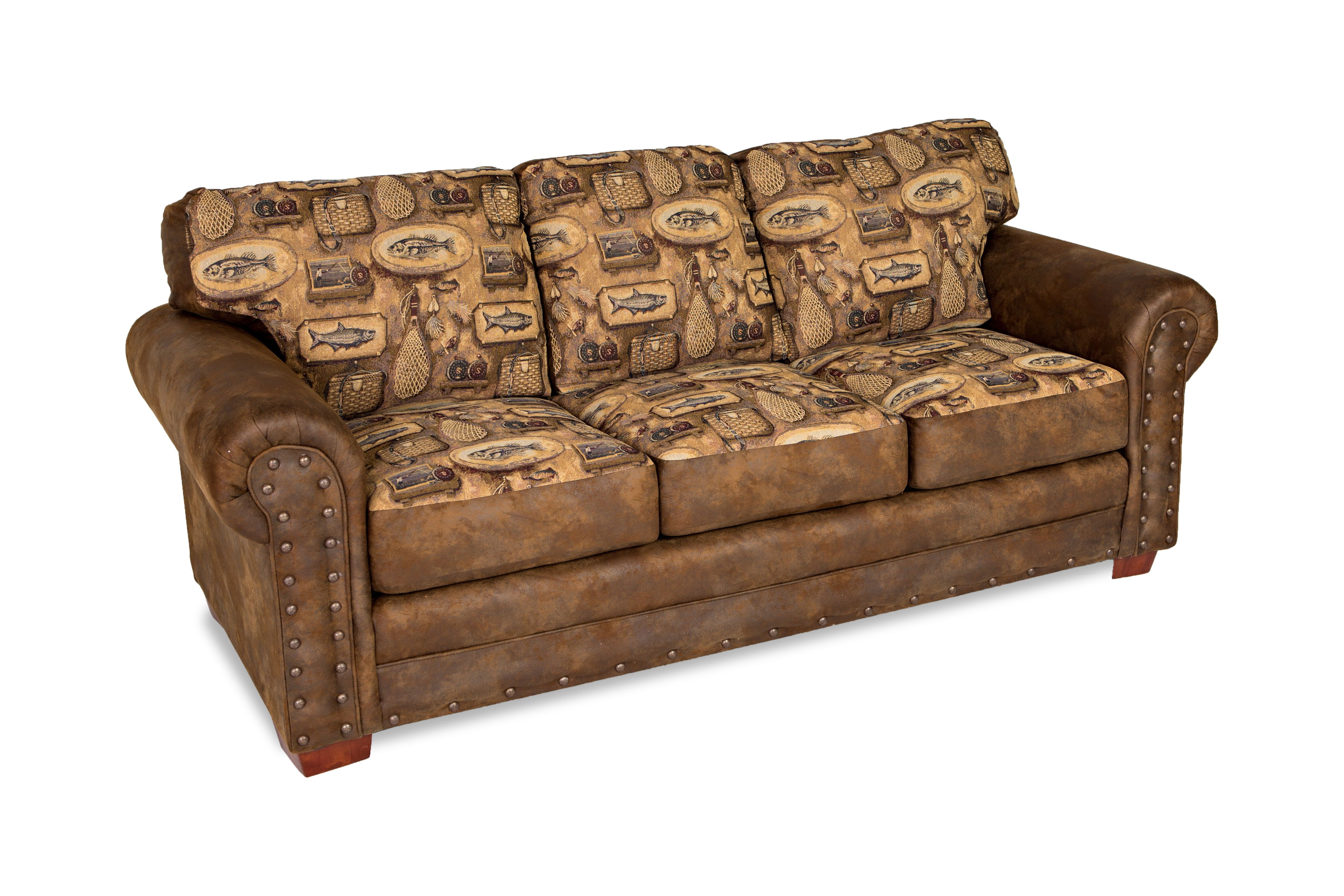 American Furniture Classics 8503-80 18 x 27 x 19 in. River Bend Sofa, Brown
