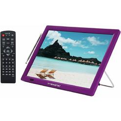Trexonic TRX-14D-PURPLE 14 in. Portable Rechargeable LED TV with HDMI&#44; SD-MMC&#44; USB&#44; VGA&#44; AV In-Out & Built-in Digital Tun