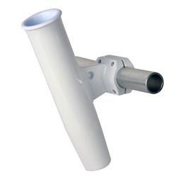 C.E. Smith 53711 1.312 in. Aluminum Horizontal Clamp-On Rod Holder with Outdoor Powdercoat Sleeve, White