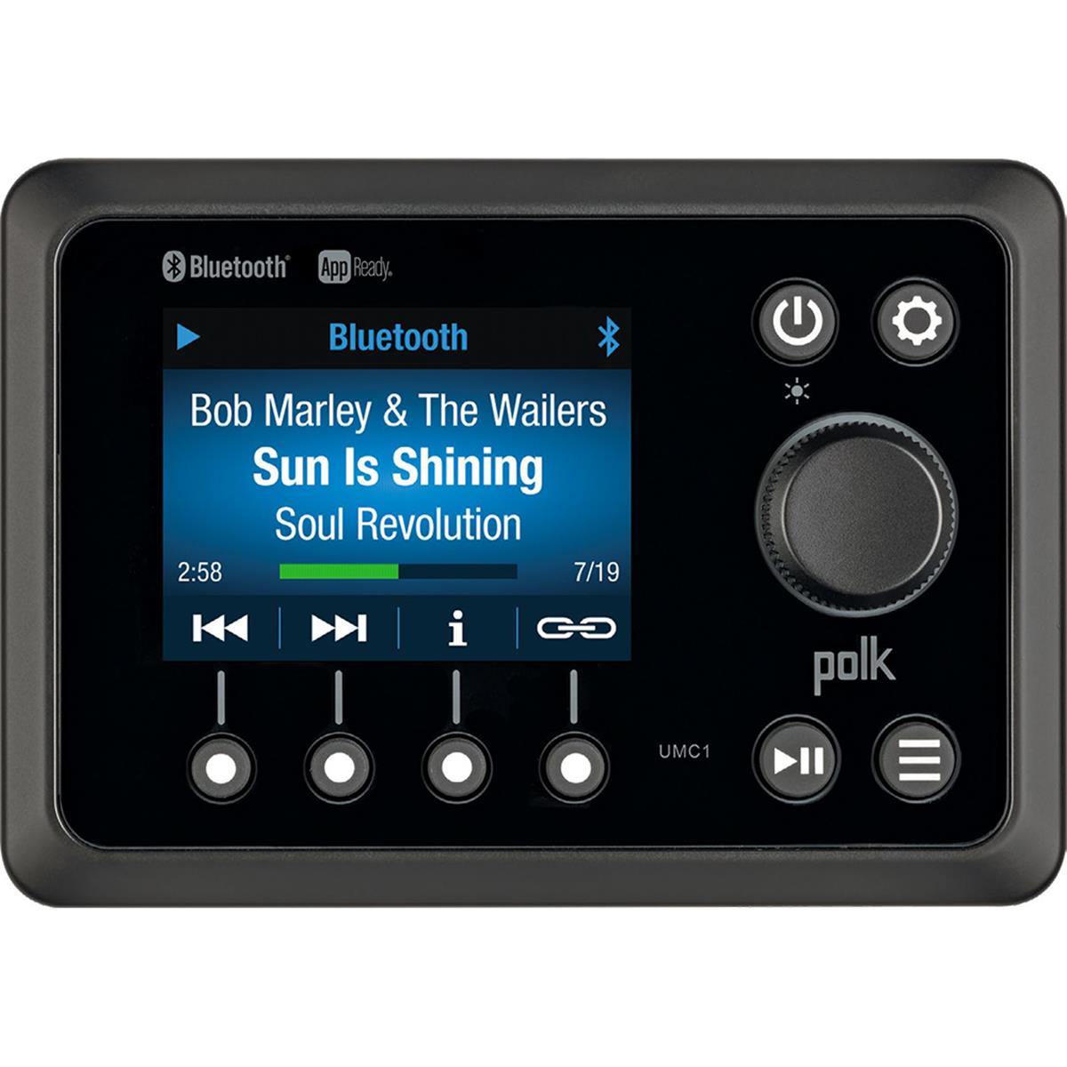Polk Audio UMC1RTL App Ready Marine Commander Stereo - BT&#44; AM&#44; FM & APP