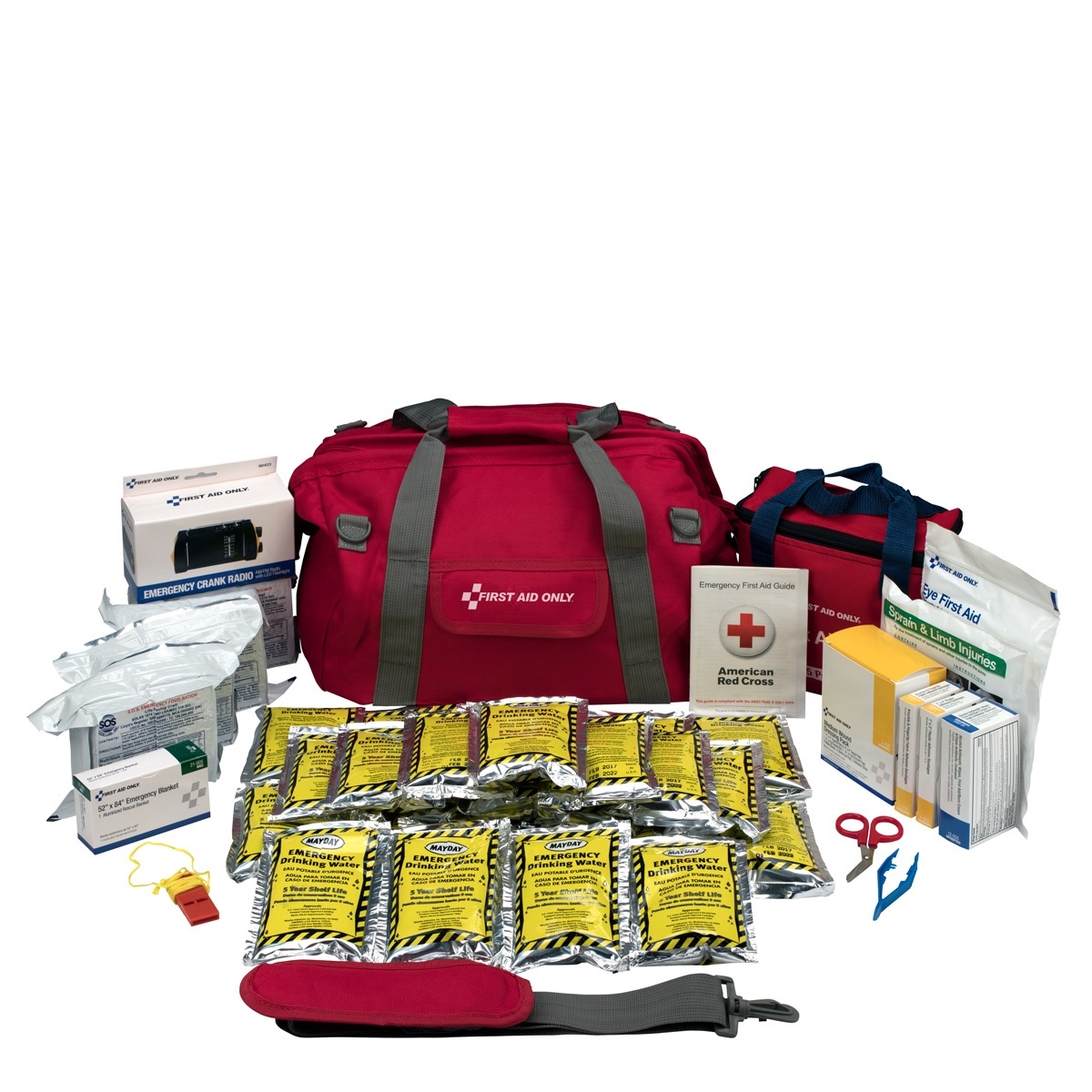 First Aid Only FAO90489 Emergency Prep Large Fabric Bag, 24 Person