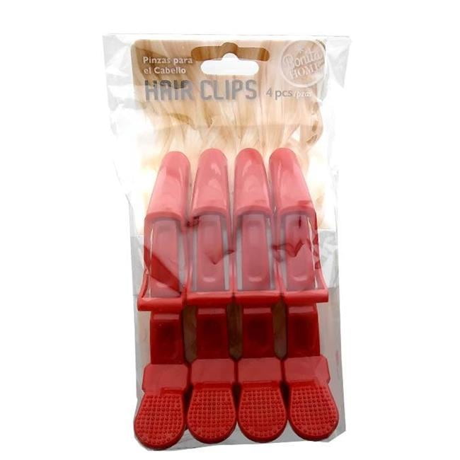 Bonita Home DDI 2329784  Red Hair Clips - 4 Count Case of 144