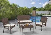 W Unlimited WBD-SW1616Set4 Arcadia Collection Outdoor Garden Patio Furniture with Table Set - 4 Piece