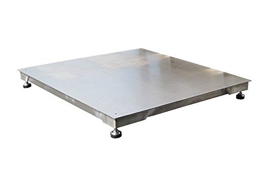 Comer En 10000 lbs Stainless Steel Washdown Floor Scale - 4.2 x 60 x 60 in.