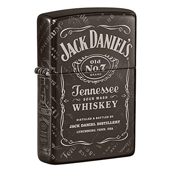 Zippo Manufacturing ZIP-49320 Jack Daniels 360 Wrap Around Design Pocket Lighter, Black Ice