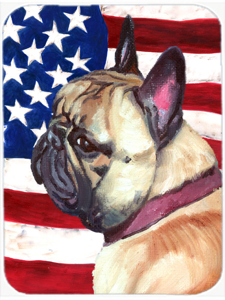 caroline's treasures lh9545lcb french bulldog frenchie usa patriotic american flag glass cutting board large decorative tempe