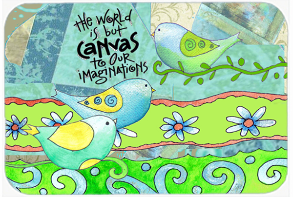 Caroline's Treasures PJC1098LCB The World Is But A Canvas To Our Imagination Glass Cutting Board- Large