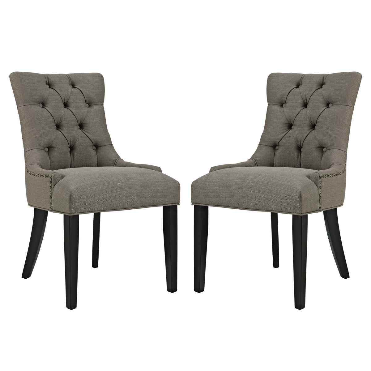 Modway Furniture Modway EEI-2743-GRA-SET 36 H x 44 W x 25 L in. Regent Dining Side Chair Fabric, Gray - Set of 2