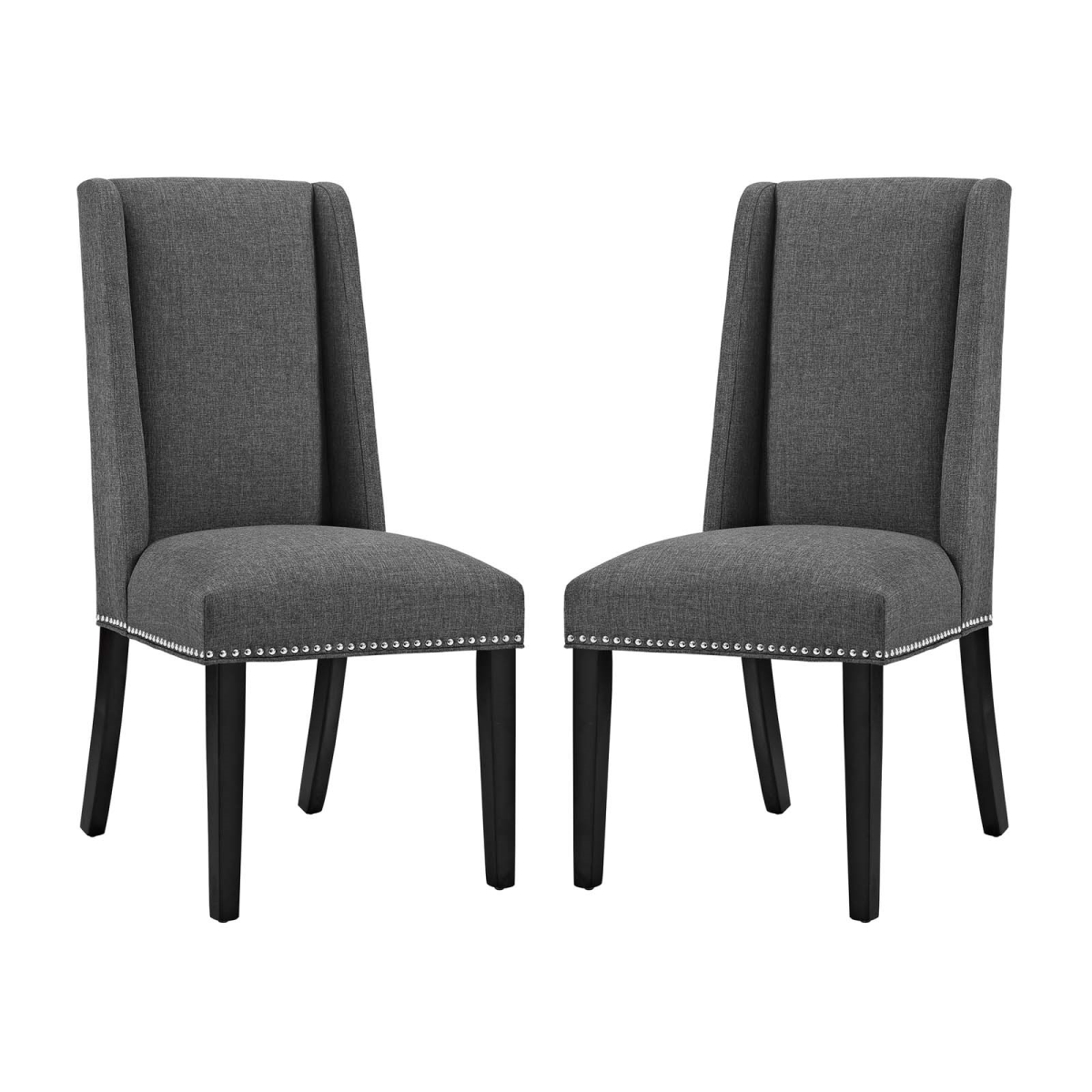 Modway Furniture EEI-2748-GRY-SET Fabric Baron Dining Chair, Gray - Set of 2