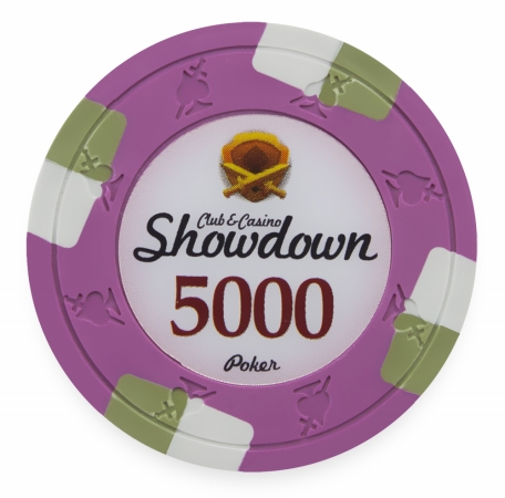 Brybelly Holdings CPSD-$5000*25 13.5 g Showdown Poker Chip&#44; Dollar 5&#44;000 - Roll of 25