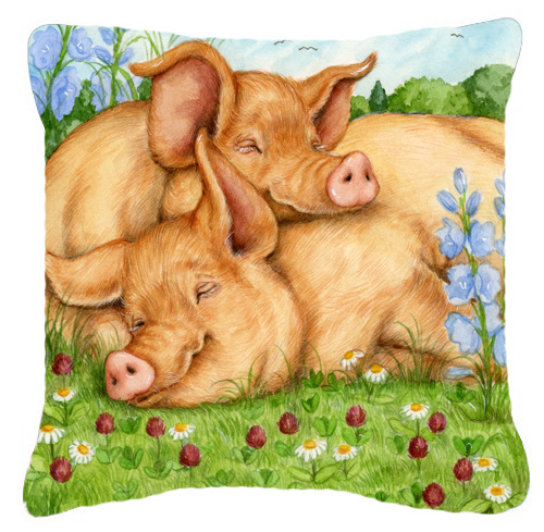 Caroline's Treasures CDCO0358PW1818 Pigs Tamworths in Clover Canvas Decorative Pillow