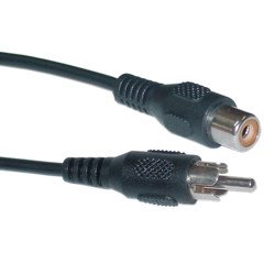 Aish RCA Audio  Video Extension Cable  RCA Male to RCA Female  25 foot