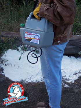 Bare Ground BGPS-1  battery sprayer with one gallon of Bare Ground Mag Plus inhibited magnesium chloride deicing liquid