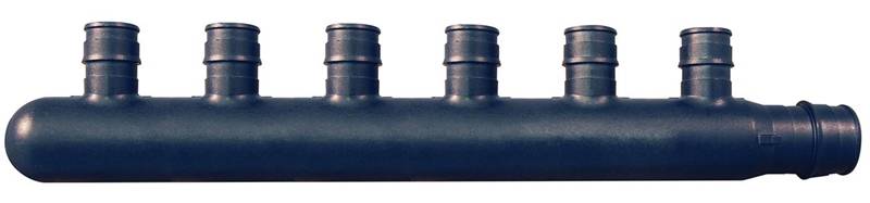 House 0.75 x 0.5 in. 6 Port Pipe Manifold, Ploy Alloy