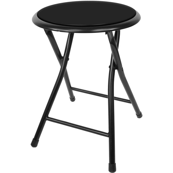 Trademark Global 18 Inch Cushioned Folding Stool - Trademark Home Collection