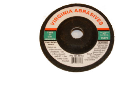 Virginia Abrasives 424-58104 4 x 0.12 x 0.62 in. Concrete Grinding Wheel