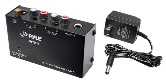 Spark Sound Around-Pyle  Ultra Compact Phono Turntable Pre-Amplifier