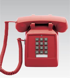 BetterBattery Scitec  Inc. Corded Telephone  Scitec 2510E Red