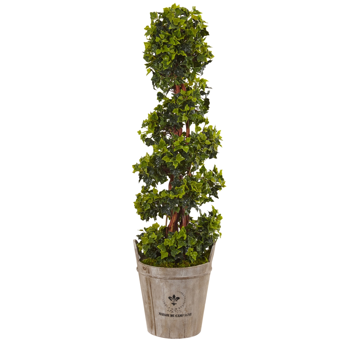 Nearly Natural 5855 4 ft. English Ivy Tree in Farmhouse Planter UV Resistant