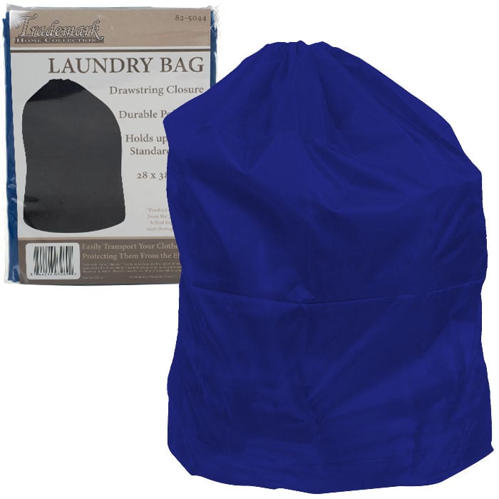 Trademark Global Heavy Duty Jumbo Sized Nylon Laundry Bag - Blue