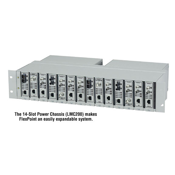 Black Box Network Services LMC200 Flexpoint 14-Slot Power Chassis&#44; Single